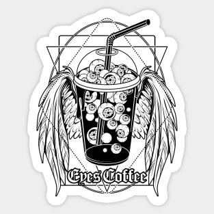 Eyes Coffee Sticker